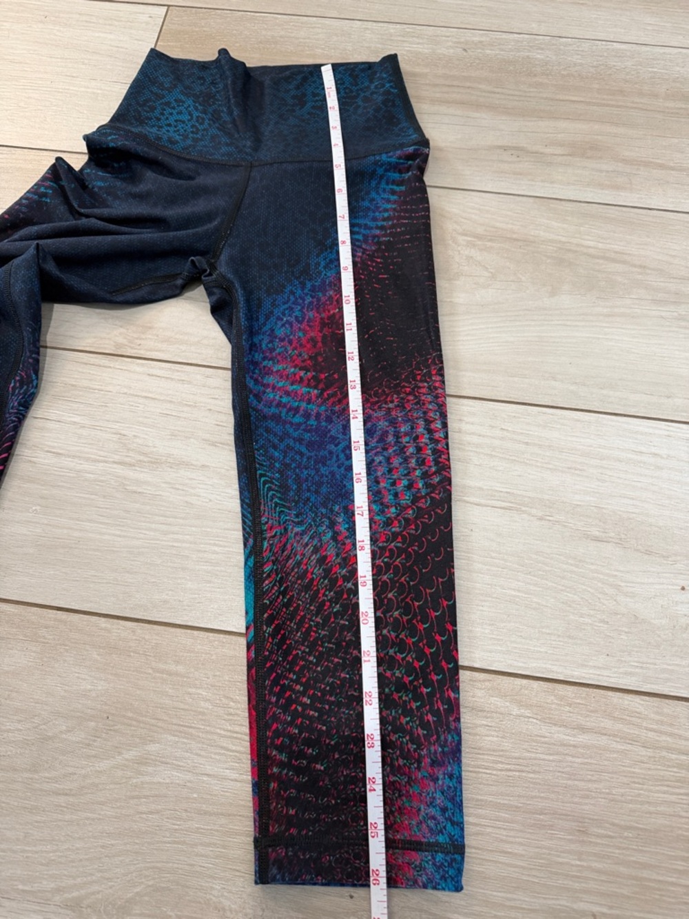 Wear It To Heart “WITH” Black Multicolor Active Leggings - Picture 9 of 10